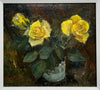 Three yellow roses