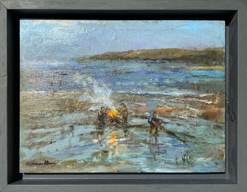 Bonfire on the beach, Pembrokeshire