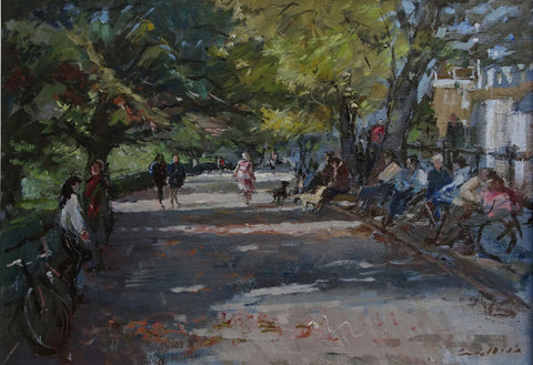 Jane Corsellis Autumn, Richmond Hill. Oil Painting