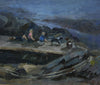 Picnic on the Rocks. - from the 'Oils' collection by Jane Corsellis 