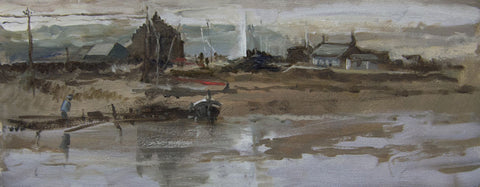 Spring Tides, Newport, Pembrokeshire. - from the 'Oils' collection by Jane Corsellis 