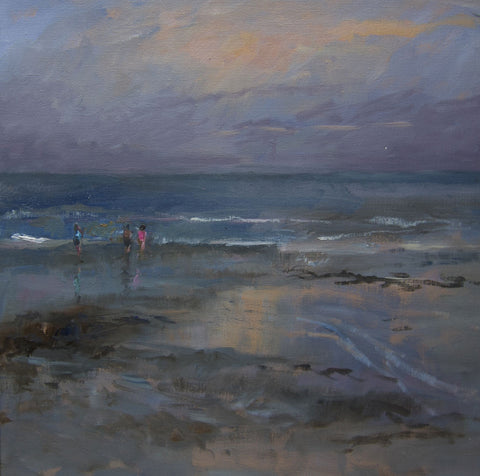 Evening on the Sands. - from the 'Oils' collection by Jane Corsellis  - 1