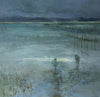 Oyster Beds Evening at Ronce les Bains. - from the 'Oils' collection by Jane Corsellis  - 1