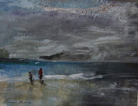 The Water's Edge, Daymer Bay. - from the 'Watercolours' collection by Jane Corsellis 