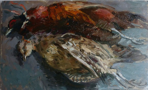 Brace of Pheasants - from the 'Oils' collection by Jane Corsellis 