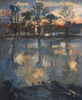 Setting Sun, Strand on the Green - from the 'Oils' collection by Jane Corsellis 